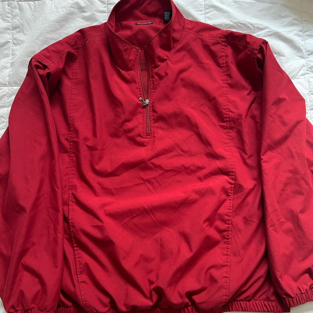 Men's Red Half-Zip Jacket